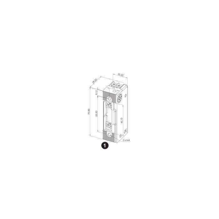 Elektrozaczep standardowy z pamięcią 350kg | 12-24V AC/DC | funkcja OPEM stałe odblokowanie | SER2MO - obrazek 3