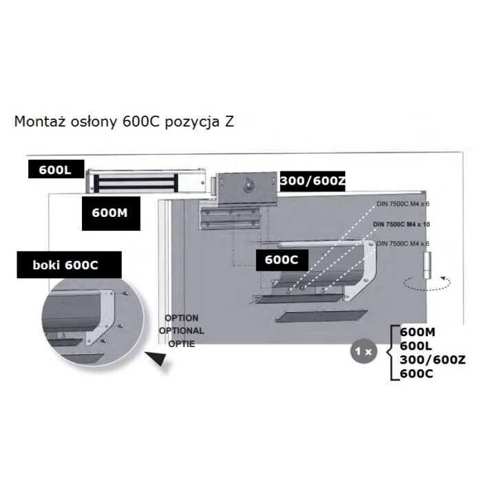 Osłona na zworę elektromagnetyczną 550 kg | 600C - obrazek 2