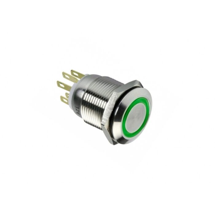 Przycisk zewnętrzny z podświetleniem IP65 INOX zielony | BOPO-P-G - obrazek 1