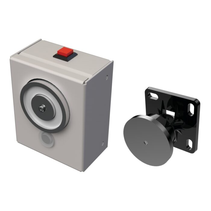 Trzymacz drzwiowy PPOŻ ścienny 24V DC 50kg | VPO245 | - obrazek 1