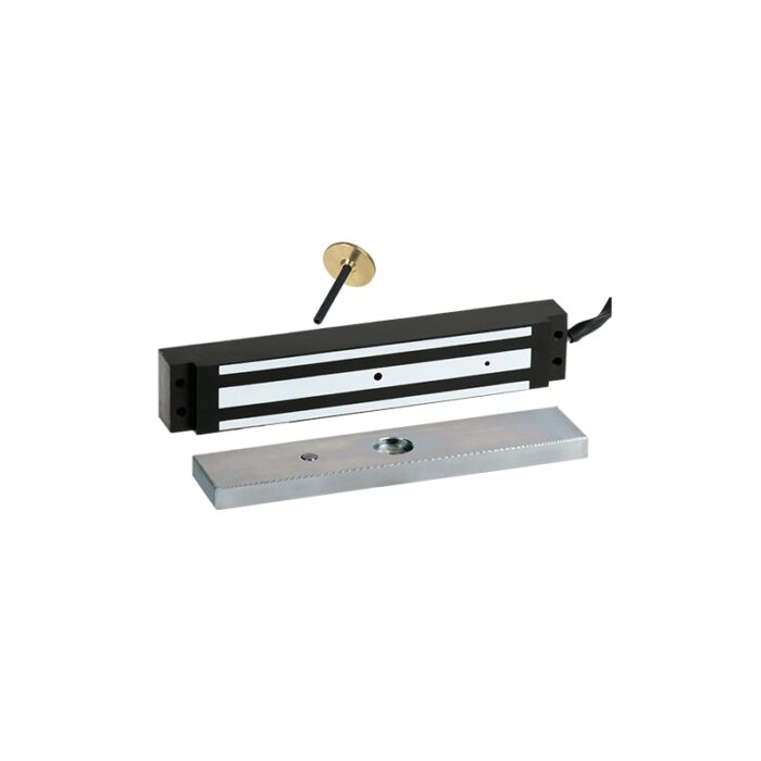 Zwora elektromagnetyczna wpuszczana 300 kg | wąski profil i sygnalizacja| V30035C - obrazek 1