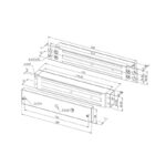 Zwora elektromagnetyczna wpuszczana wąska 300kg | stal nierdzewna INOX | przekaźnik | 30035M INOX - obrazek 2